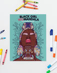 Black Girl WoMandala Thick Coloring Book
