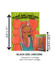 Black Girl Unicorn Thick Coloring Book