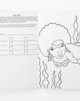 Black Girl Mermaid Thick Coloring Book