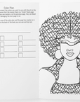 Black Girl WoMandala Thick Coloring Book