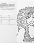 Black Girl WoMandala Thick Coloring Book