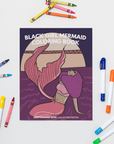 Black Girl Mermaid Coloring Book Set