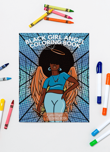 Black Girl Angel Coloring Book & Task Pad