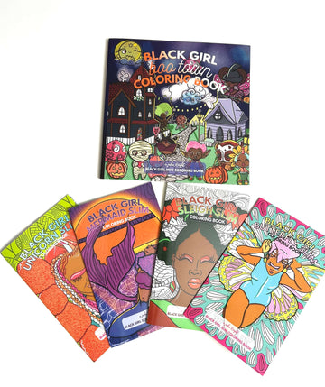 Black Girl Mini: Boo-Town Coloring Book & Slims Bundle