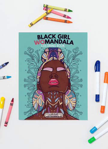 Black Girl WoMandala Coloring Book