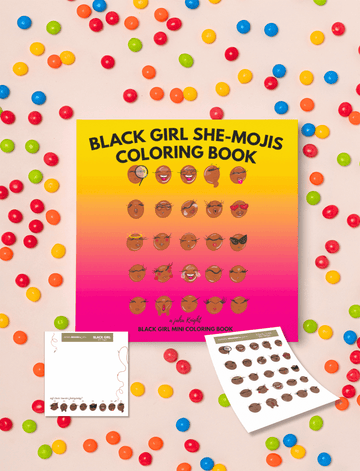 Black Girl Mini: She-Mojis Coloring Book Set