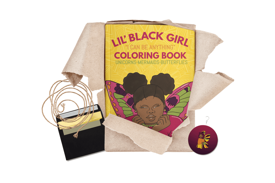 Lil Black Girl Coloring Book Set