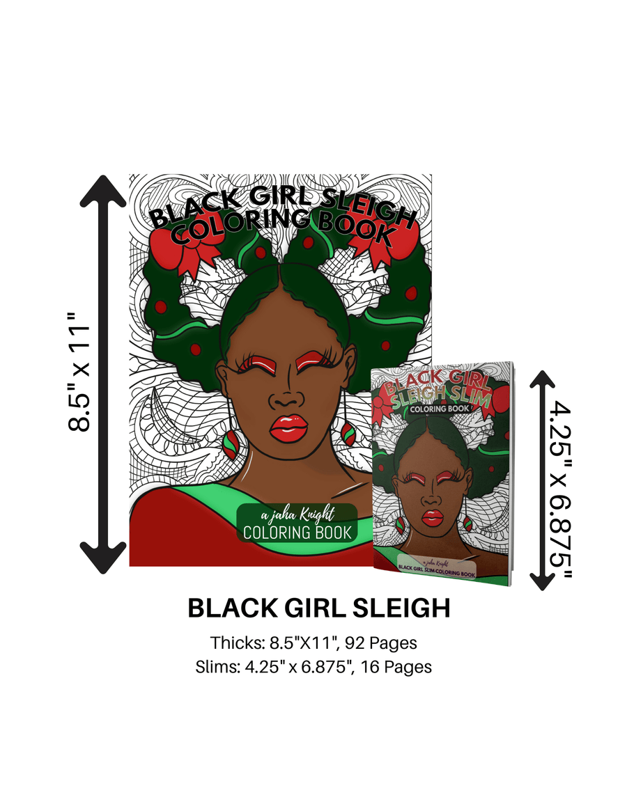 Black Girl Sleigh Coloring Book | Joy, Rest & Sparkle