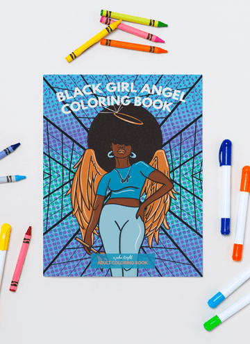 Black Girl Angel Coloring Book