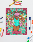 Black Girl Butterfly Coloring Book