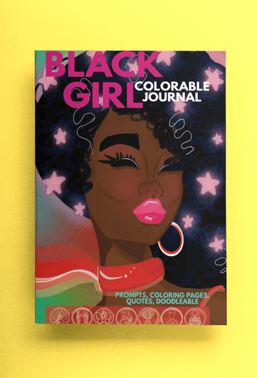 Black Girl Colorable Journal