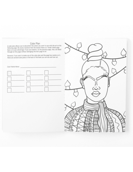 Black Girl Sleigh Coloring Book