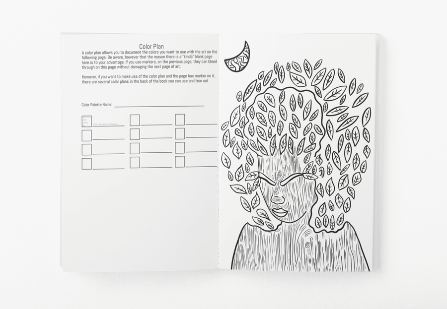 Black Girl Trees Coloring Book – dakari Moon