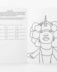 Black Girl Unicorn Coloring Book