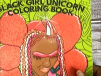 Black Girl Unicorn Thick Coloring Book